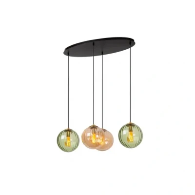 Afbeelding van Lucide Hanglamp Monsaraz 4L Groen