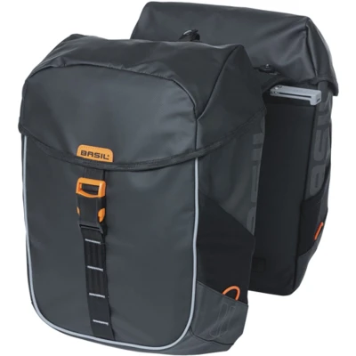 Afbeelding van Dubbele Fietstas Miles Tarpaulin MIK 2.0 34L Zwart/oranje