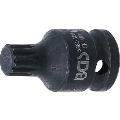 Afbeelding van BGS 5381 M14 Kracht dopsleutelbit 12,5 mm (1/2&quot;) veeltand (voor XZN)