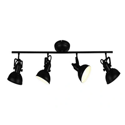 Afbeelding van Reality Leuchten Plafondlamp Gina R80154032, metaal zwart mat, excl. 4x E14