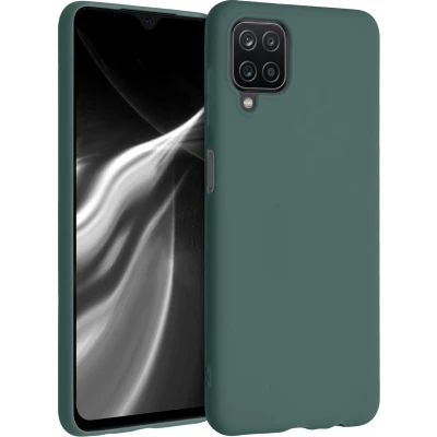 Afbeelding van kwmobile telefoonhoesje compatibel met Samsung Galaxy A12 hoesje Zachte case voor smartphone Back cover in blauwgroen