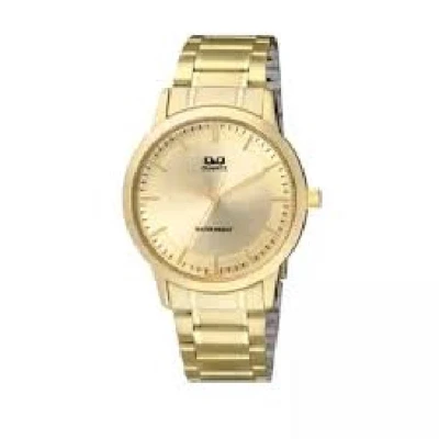 Afbeelding van Q&amp;Q herenhorloge model q946j010y goudkleurig 3bar waterdicht