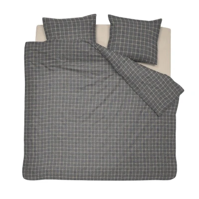 Afbeelding van Dekbedovertrek Cinderella Brecht Anthracite Katoen 200 x / 220 cm 2 Persoons