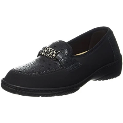 Afbeelding van Podowell Damesmodel schoen, mocassin Magik Chut, stretch zwart maat 37