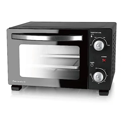 Afbeelding van Melchioni Family DEVIL 11 Elektrische oven met inhoud liter, instelbare temperatuur tot 230 C, timer 30 minuten, kleur zwart