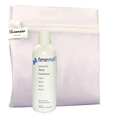 Afbeelding van wolwasmiddel concentraat Tenemoll vloeibaar incl. Olanmarp wasnet Universeel voor hand en machinewas wasmiddel, fijnwasmiddel (100 ml)