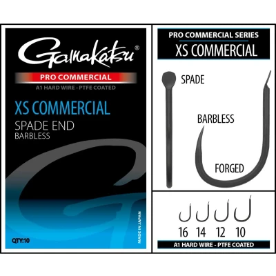 Afbeelding van Gamakatsu Coarse Pro C XS Commercial A1 PTFE Spade End Barbless (10 pcs) Maat : 12