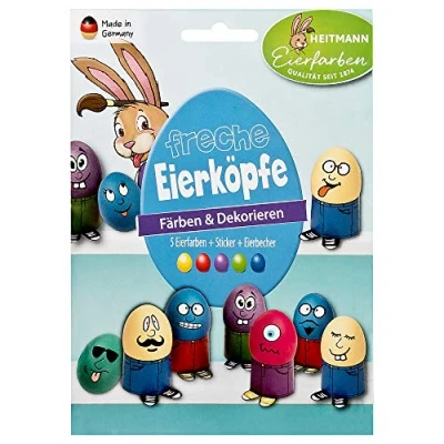Afbeelding van Heitmann Eierfarben Freche eierkoppen, 20,5 g, 1007789