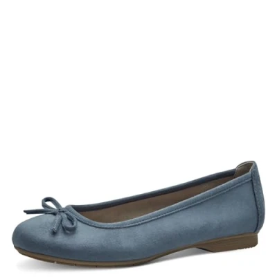 Afbeelding van Jana Damesballerina&#039;s met strik, veganistisch, denim, 37 EU