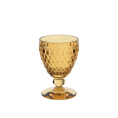 Afbeelding van Villeroy &amp; Boch Boston Safron witte wijnglas, 125 ml, kristalglas voor wijn, vaatwasmachinebestendig, geel