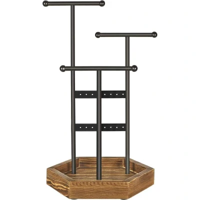 Afbeelding van Parya Home Sieraden Display hout zwart
