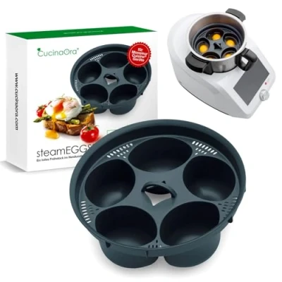 Afbeelding van CucinaOra steamEGGS Eierkoker inzetstuk Monsieur Cuisine accessoire 5 eivormen compatibel met MC Smart Connect keukenaccessoires