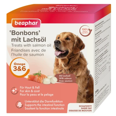 Afbeelding van 2 x 245 g &#039;Bonbons&#039; Schapenvet met Zalmolie Beaphar