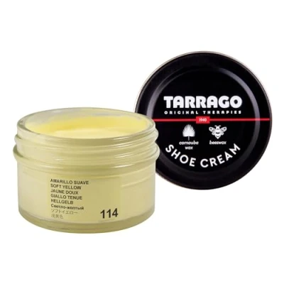Afbeelding van Tarrago Schoenzalfpotje 50 ml Schoenwascrème Geschikt voor leer en zacht geel synthetisch (114)