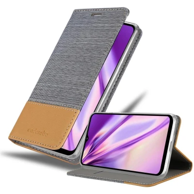 Afbeelding van Cadorabo Hoesje geschikt voor Samsung Galaxy A32 5G in LICHTGRIJS BRUIN Beschermhoes met magnetische sluiting, standfunctie en kaartvakje Book Case Cover Etui