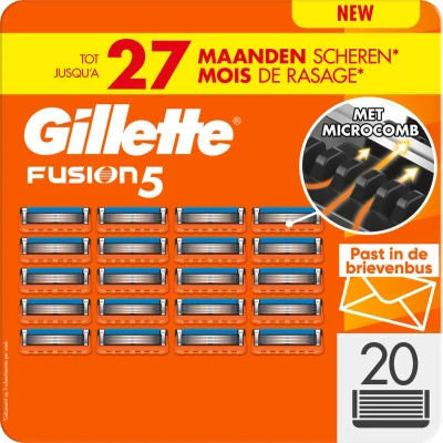 Afbeelding van Gillette Fusion5 Scheermesjes voor Mannen 20 stuks Brievenbusverpakking