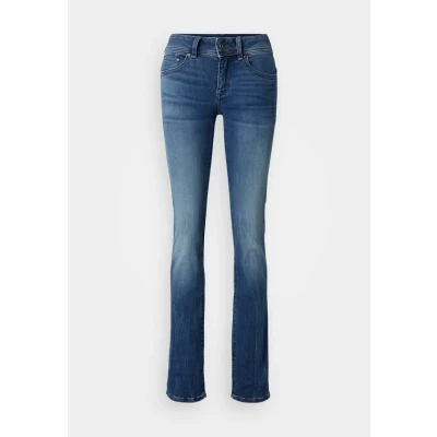 Afbeelding van G Star Midge Saddle Straight leg jeans, Dames, Maat: 24x30, Elto superstretch