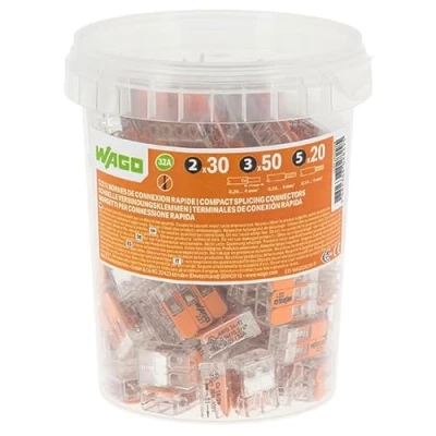Afbeelding van WAGO 100 stuks automatische aansluitklemmen S221 2,3 en 5 ingangen