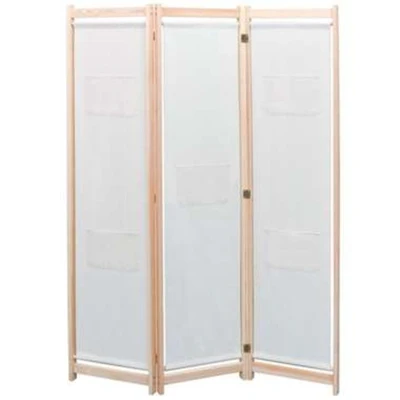 Afbeelding van VIDAXL Kamerscherm met 3 panelen 120x170x4 cm stof crÃ ̈me