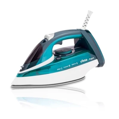 Afbeelding van Ufesa Argon Stoomstrijkijzer 3000W, Stoomstoot Max 200gr en Variabel 0 40gr/min, Keramische Zool, Stoom of Droog, Drievoudig Antikalksysteem, Antilek