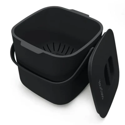 Afbeelding van YourCasa® biologische afvalemmer keuken, 7 liter, compostemmer voor dagelijks biologisch afvalcontainers, vaatwasmachinebestendig, geurdicht, uitneembare zeef, kleine vuilnisemmer met