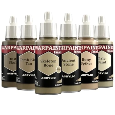 Afbeelding van The Army Painter, Warpaints Fanatic Flexible Triad: Light Neutrals 6 x 18 ml acrylverf, miniatuur hobbyschilderij, kwaliteitsverf voor wargaming