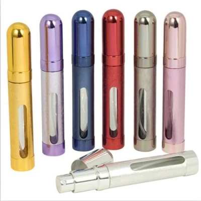 Afbeelding van 5starwarehouse® 12ml navulbare parfum verstuiver aftershave reizen spray miniatuur fles met venster (paars)