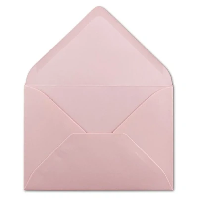 Afbeelding van Enveloppen, 100 stuks, C6, roze 11,4 x 16,2 cm 120 g/m², natte plakrand enveloppen zonder venster, voor uitnodigingen van je glüxx agent