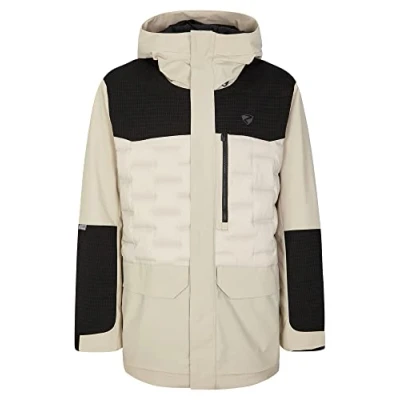 Afbeelding van Ziener TELKAMAR ski jack/vrijetijdsparka Micro Down, PFC vrij, wol, zilverbeige, 52
