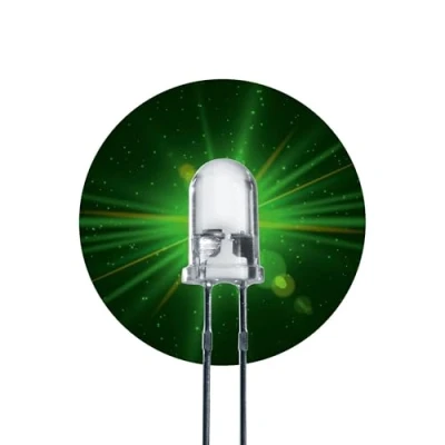 Afbeelding van Lumetheus LED 5mm kleur groen 50000 mcd 100 stuks licht emitterende diode extra heldere 2 3 V groene pin LED&#039;s