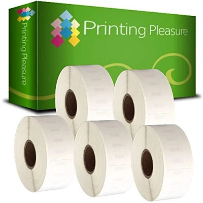 Afbeelding van Printing Pleasure 5 x 11355 Multifunctionele Labels Vervanging voor Dymo LabelWriter &amp; Seiko Labelprinters 19mm 51mm 500 Etiketten per rol