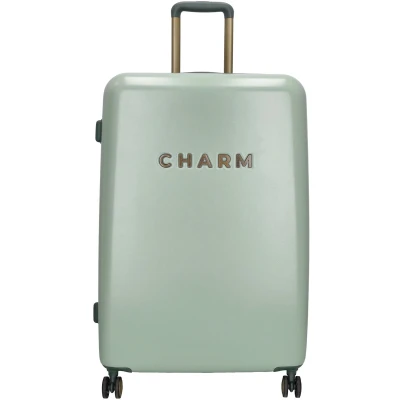 Afbeelding van Charm London Travel Trolley L lichtgroen Harde Koffer