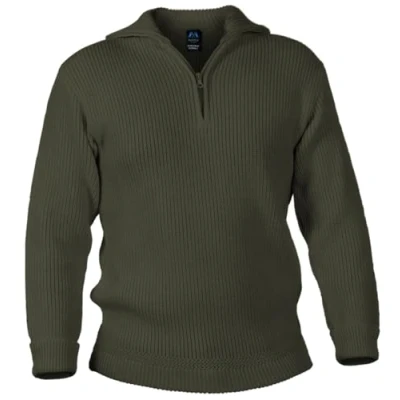 Afbeelding van Blauer Peter Schipperstrui pullover scheerwol 9 kleuren, Kleur:Olijf, Grootte:48