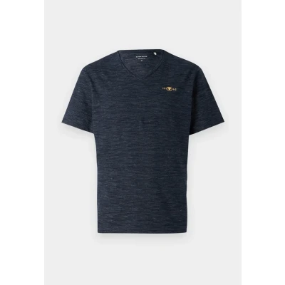 Afbeelding van Tom Tailor T shirt Heren XXL Blauw Katoen 1045668