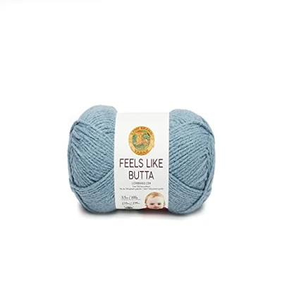 Afbeelding van Lion Brand Yarn 215 108 Voelt als Butta garen, Stoffig Blauw, Een streng