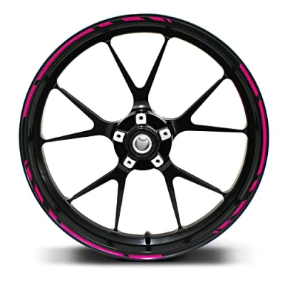 Afbeelding van Complete set van 12 stickers in GP design voor 16 inch, 17 18 inch en 19 motorvelgen, autovelgen fietsvelgen zeer dunne folie