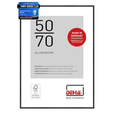 Afbeelding van DEHA Design aluminium fotolijst Tribeca, 50x70 cm, Mat zwart structuur