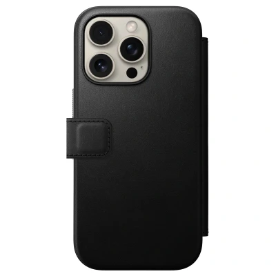 Afbeelding van Nomad Modern Leren Folio iPhone 16 Pro Zwart NM01680185