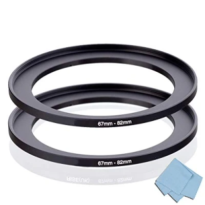 Afbeelding van 67mm 82mm Step Up Ring (67mm Lens naar Filter) 2 stuks, KOMET Camera Filter Converter Accessoires