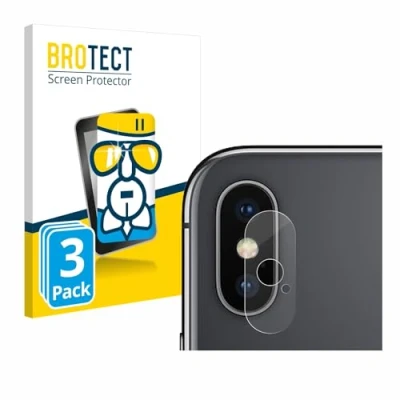 Afbeelding van BROTECT Glas Screen Protector voor Apple iPhone X/Xs (Camera aan de achterkant) (3 Stuks) Schermbeschermer [9H, Beschermglas Folie niet Glas]