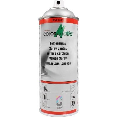 Afbeelding van colormatic velgenlak zilver zijdeglans 190377 400 ml