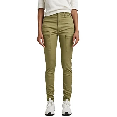 Afbeelding van G Star Skinny Cargobroek, Dames, Maat: 28x32, Smoke olive