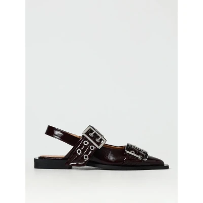 Afbeelding van Buckle Slingback Flats Pointed Toe Wo Burgundy Ballet