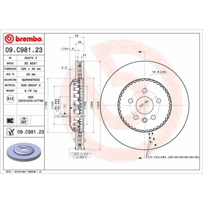 Afbeelding van Brembo Remschijven 09.C981.23