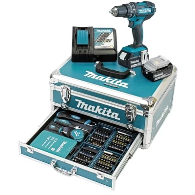 Afbeelding van Makita LXT 18 V Klopboor /schroefmachine met 2 Accu&#039;s en Snellader