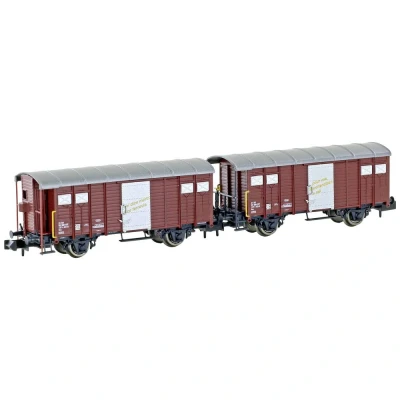 Afbeelding van Hobbytrain H24251 N set van 2 gesloten goederenwagens K3 de SBB