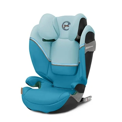 Afbeelding van Cybex 522002267 Gouden kinderzitje Solution S2 i Fix, voor auto&#039;s met en zonder ISOFIX, 100 150 cm, van ongeveer 3 tot 12 jaar (15 50 kg), strandblauw