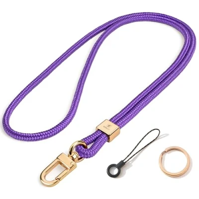 Afbeelding van SENLLY Sleutelkoord voor sleutels, origineel minimalistisch design sleutelhanger en ID badgehouder, 105 Donker Violet, 1