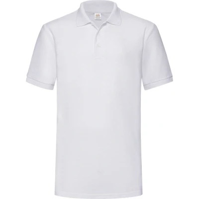 Afbeelding van Fruit Of The Loom Heren 65/35 Heavyweight Piqué Poloshirt Korte Mouwen. (Wit)