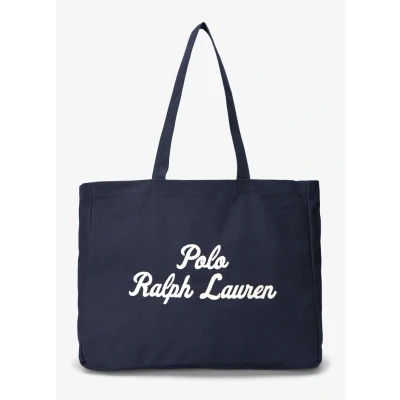 Afbeelding van Ralph Lauren heren Shopper van canvas met logoborduring
